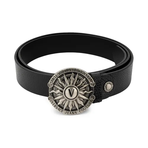 VERSACE JEANS COUTURE Leather Belts Men Black