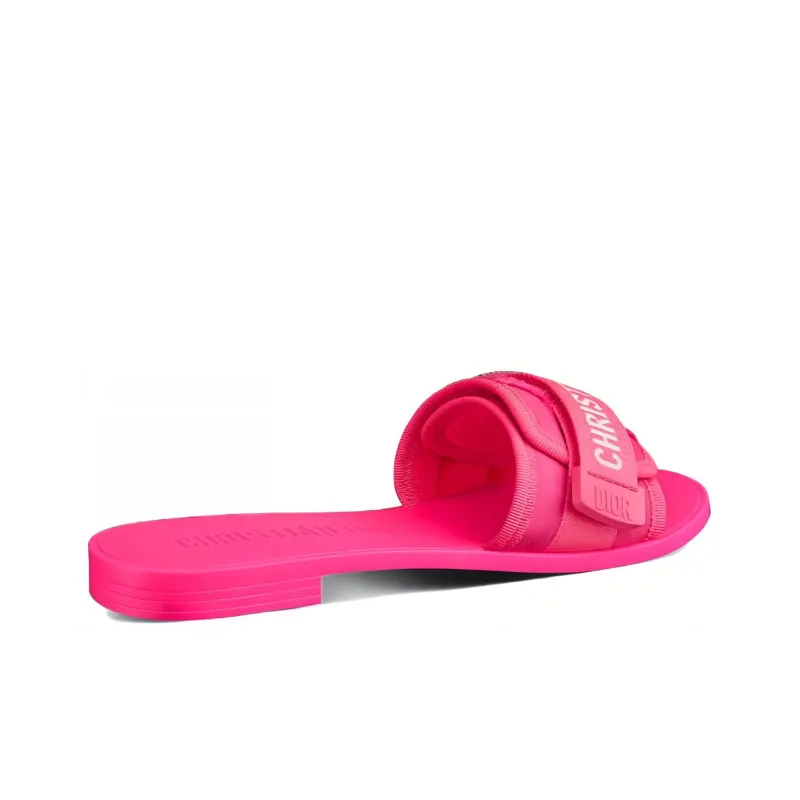 DIOR Diorevolution Abrasion Resistant Slide Slippers Women's Bright Pink-3