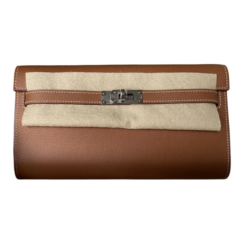 HERMES Kelly To Go Evercolor Leather Portable Crossbody Bag, Shoulder Bag Women's-0