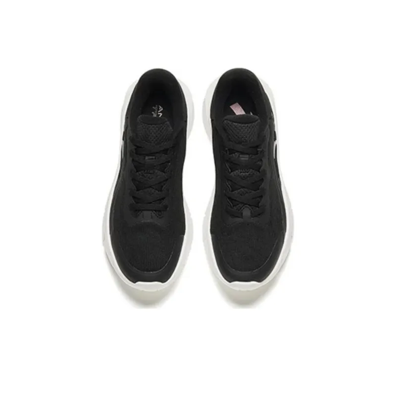 Anta Anti Slip Wear Resistant Low Top Running Shoes Women's Black-2