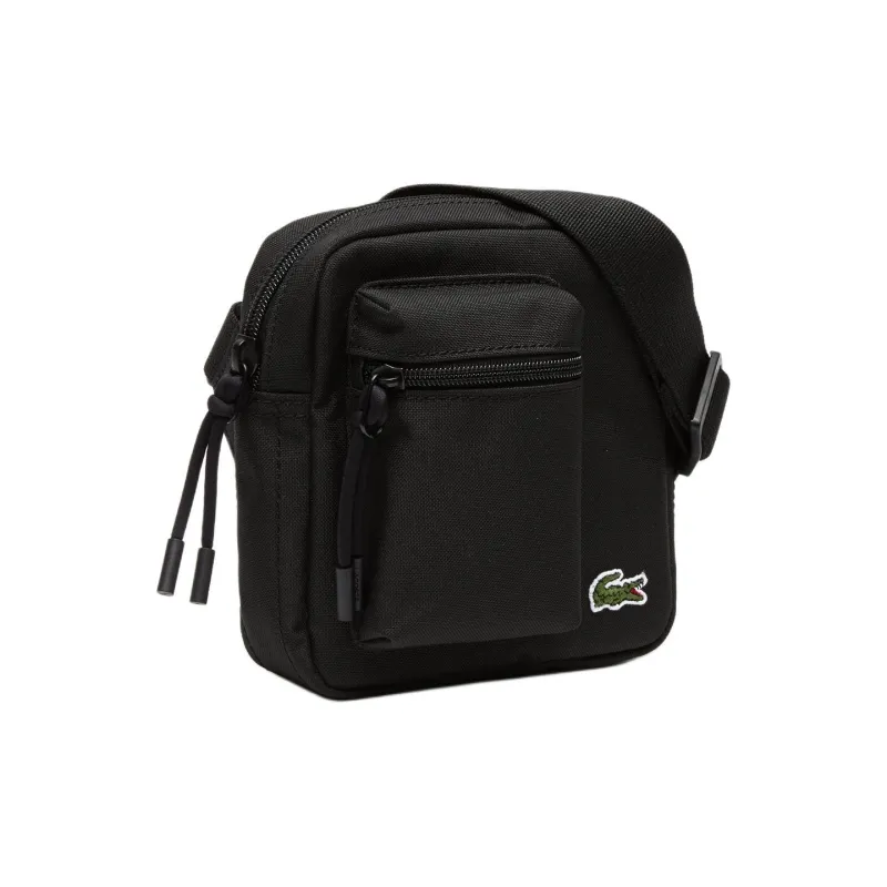 LACOSTE Polyester Camera Bag, Crossbody Bag, Shoulder Bag Regular Unisex Black-1