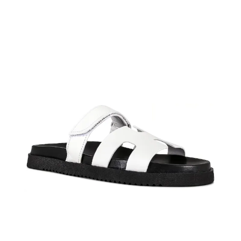 STEVE MADDEN Mayven Slide Slippers Women's Black White-2