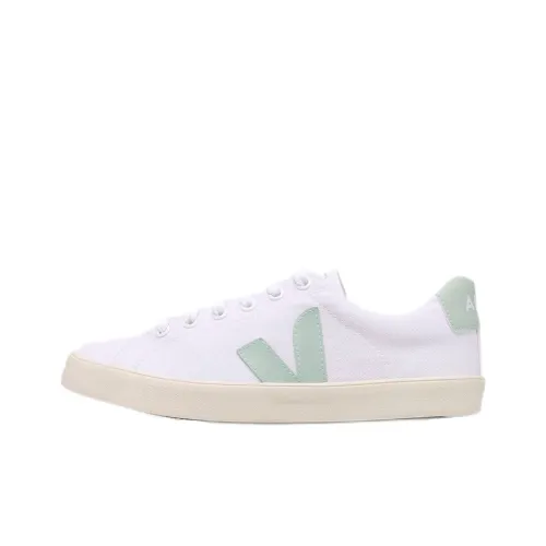 VEJA Esplar Canvas Shoes Women's Low-Top White/Green