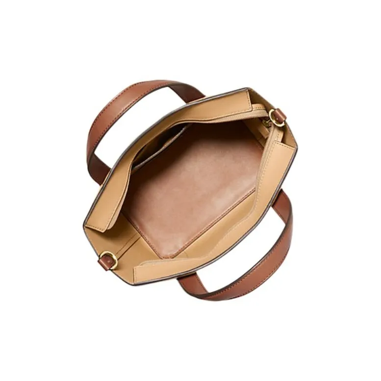 MICHAEL KORS Coated Canvas Tote Bag Shopping Bag Shoulder Bag Crossbody Bag Handbag Small Size Women's Camel-3