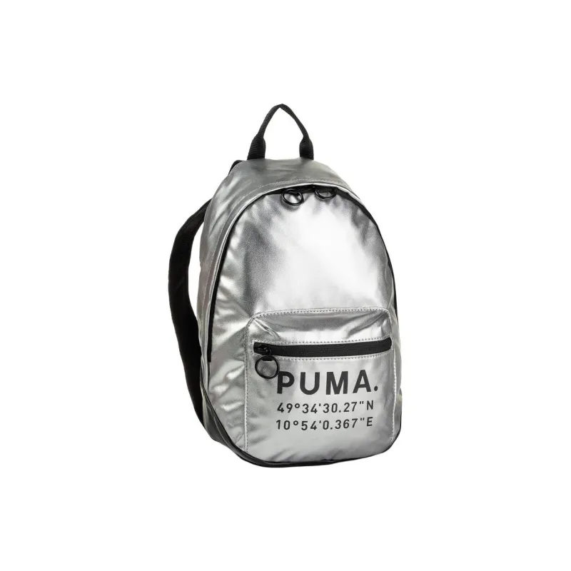PUMA Artificial Leather Backpack Regular Unisex Silver-2