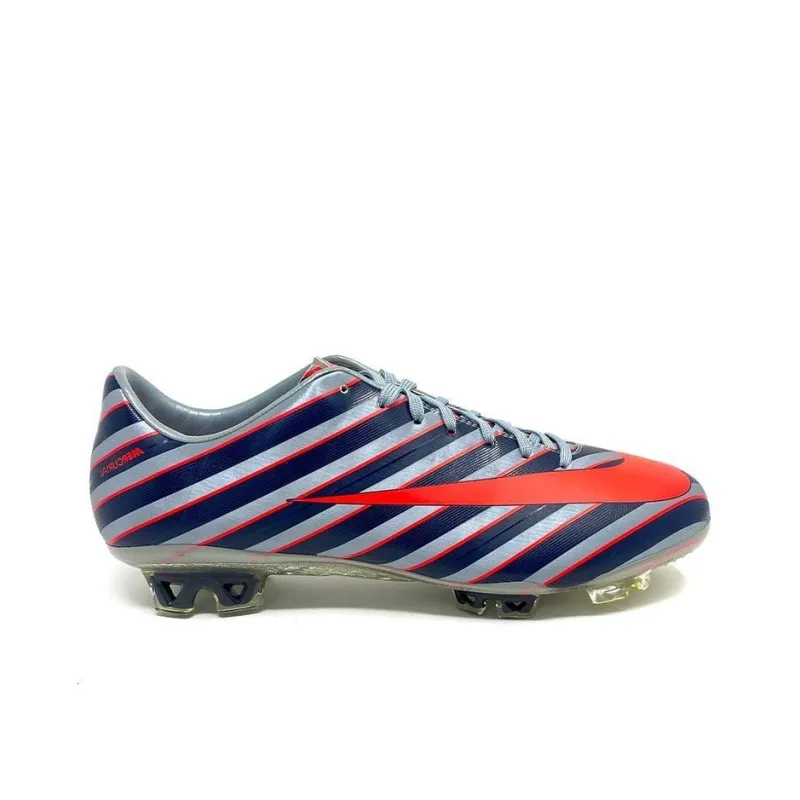 Nike FG Firm Ground Shock Absorbers With Slip Resistant And Abrasion Resistant Properties Soccer Shoes Men's Blue Red-1