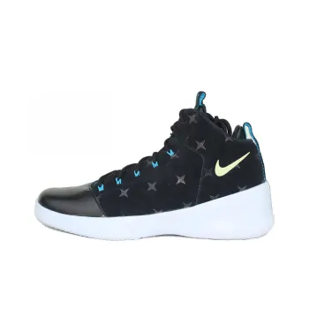 Nike Hyperfr3sh Print N7 Cushioning Anti-Slip And Wear-Resistant Mid-Top Casual Shoes Men's Black Blue Yellow