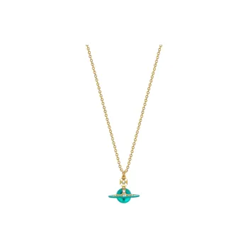 Vivienne Westwood Brass Swarovski Crystals Necklaces Unisex Gold