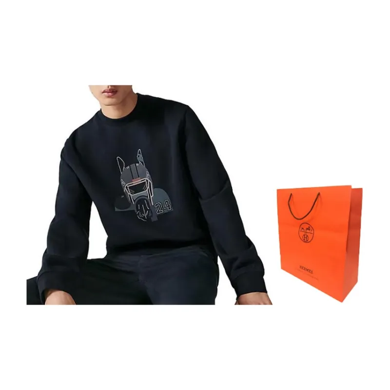 HERMES FW23 Sweatshirt Men's Marine Blue-2