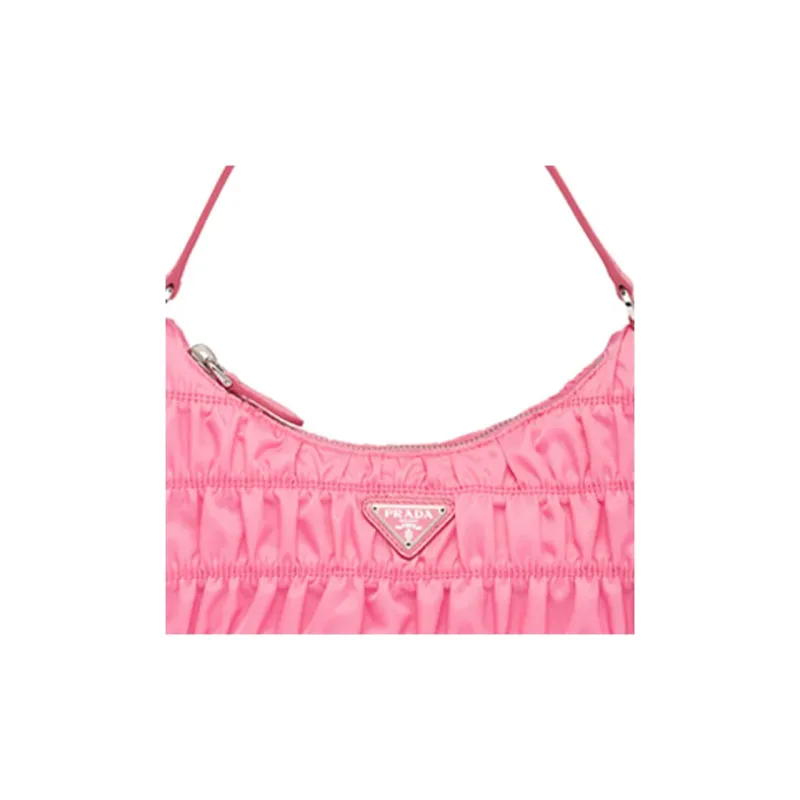PRADA Saffiano Leather One Shoulder Handbag Mini Women's Pink-4