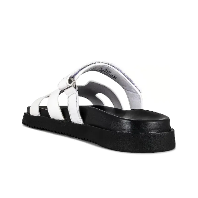 STEVE MADDEN Mayven Slide Slippers Women's Black White-3