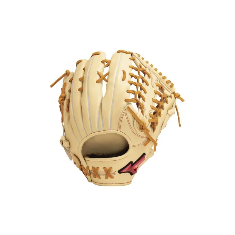 Mizuno Baseball Gloves Pitching Glove Top Grain Cow Leather Unisex Milk White-3