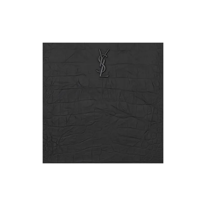 SAINT LAURENT Sheepskin Clutch Briefcase Men's Black-4