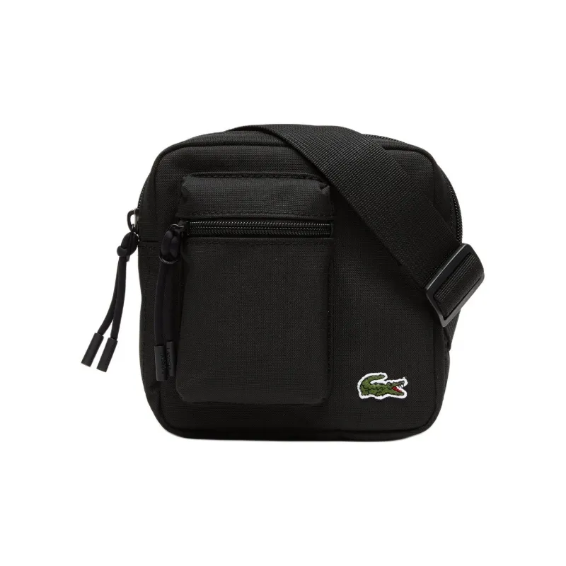 LACOSTE Polyester Camera Bag, Crossbody Bag, Shoulder Bag Regular Unisex Black-0