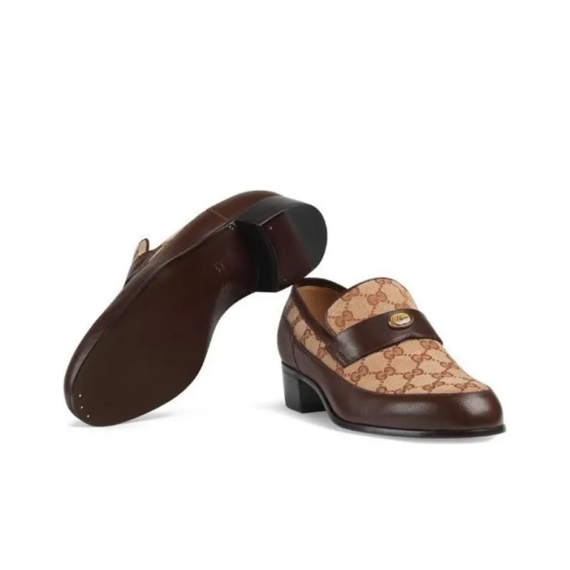 GUCCI Original GG Loafers With GUCCI Team Motif-3