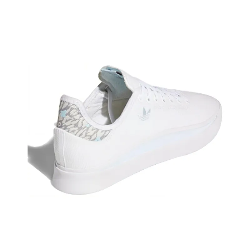 Adidas Originals SABALO Slip-Resistant Low-Top Skateboard Shoes Unisex White Gray Blue-3