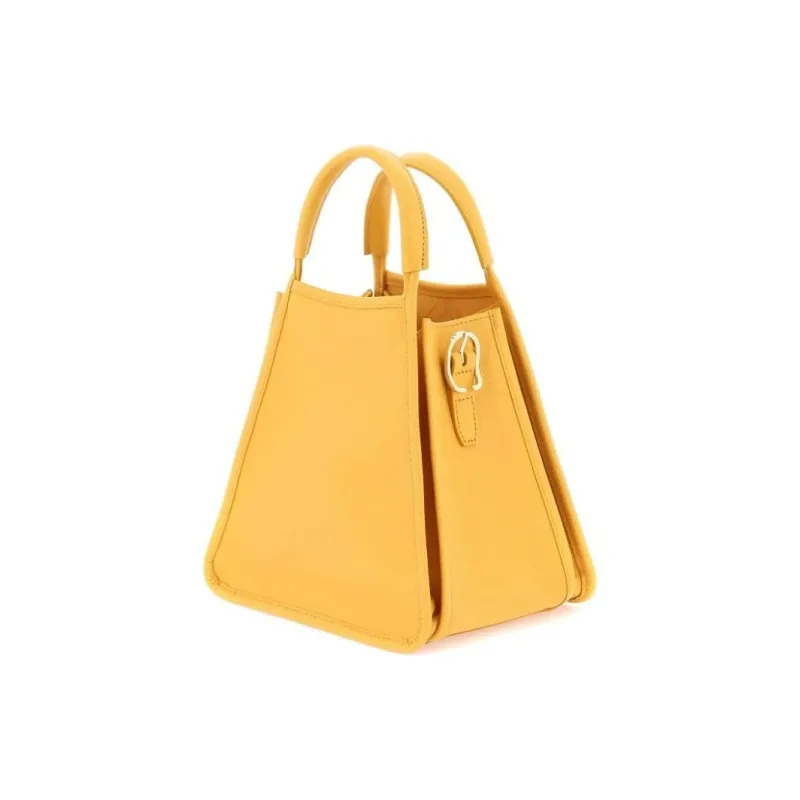 LONGCHAMP Le Foulonné Cow Leather Shoulder Bag, Crossbody Bag, Handbag Trumpets Women's Apricot-2