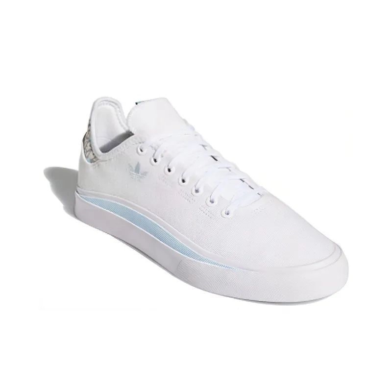 Adidas Originals SABALO Slip-Resistant Low-Top Skateboard Shoes Unisex White Gray Blue-2