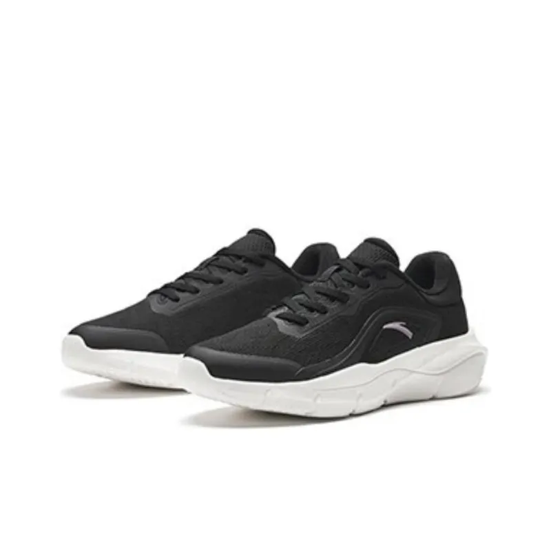Anta Anti Slip Wear Resistant Low Top Running Shoes Women's Black-3