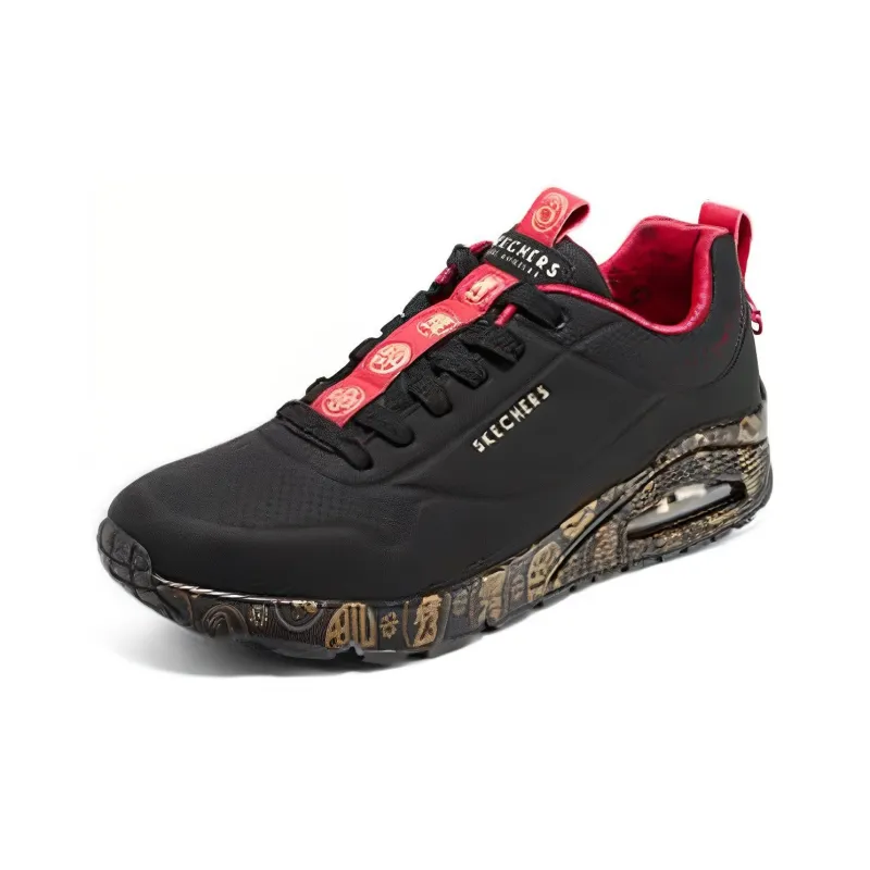 Skechers Year Of The Rabbit Uno Celebrat Airy Athletic Sneakers 'Black Red'-2
