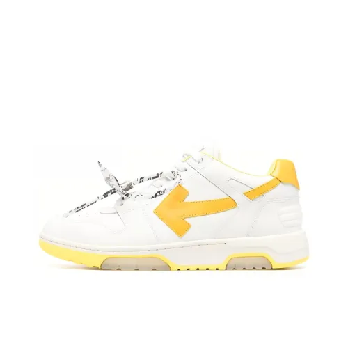 OFF-WHITE Out Of Office Casual Shoes Men Low-Top White/Yellow