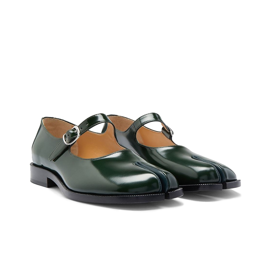 Maison Margiela Tabi Leather Mary Jane Shoes - POIZON