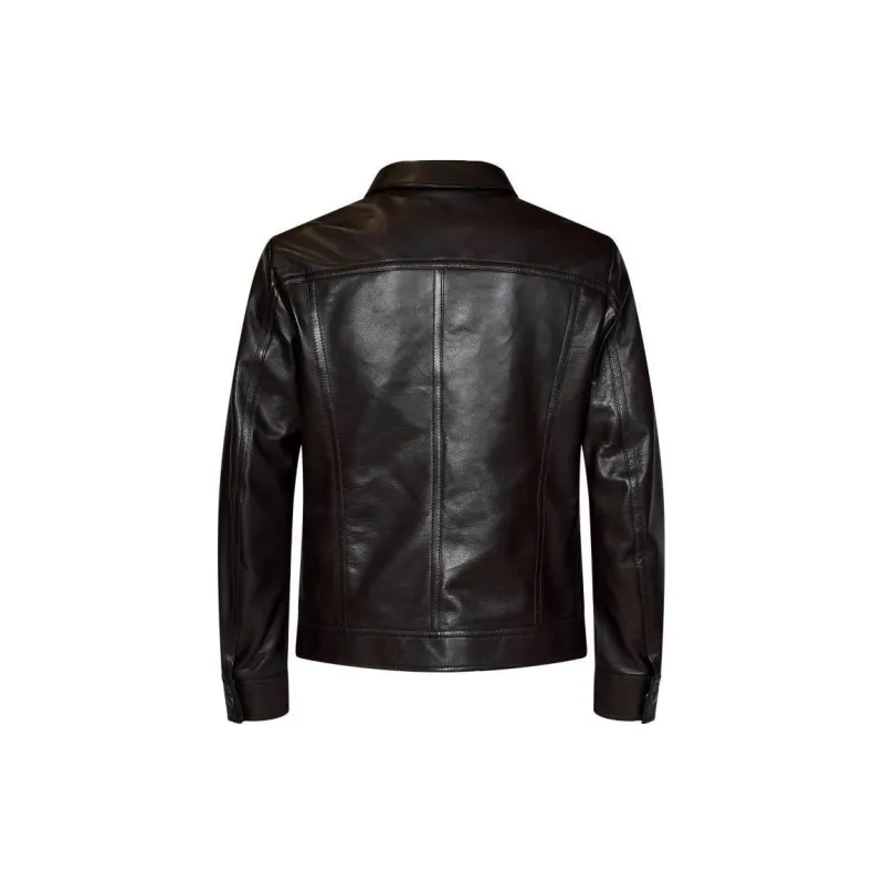 TOM FORD Unlined Grained Texture Leather Jacket-1