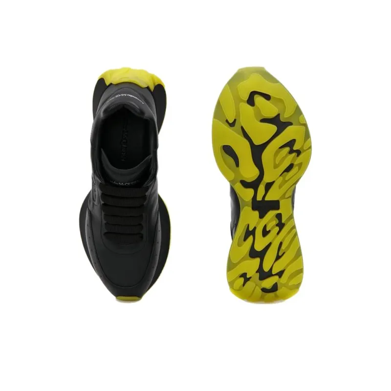 Alexander McQueen Sprint Runner Black Yellow-4