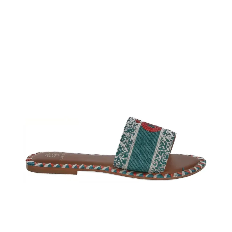 De Siena Slide Slippers Women's Green-1
