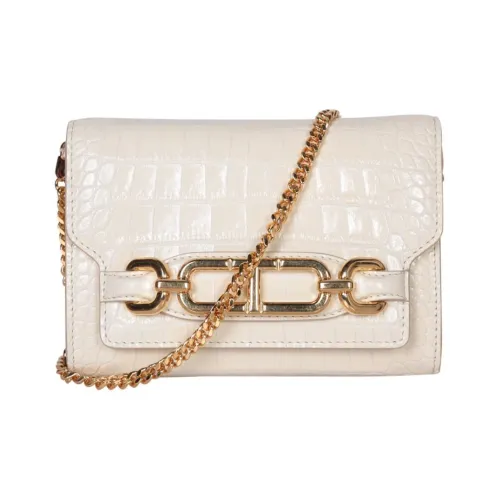 TF Calfskin Crossbody Bag, Shoulder Bag Women's White