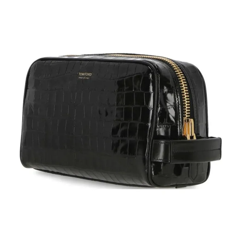 TOM FORD Calfskin Clutch Men's Black-1