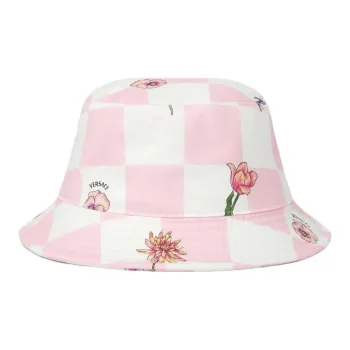 VERSACE Blossoms Check Bucket Hat