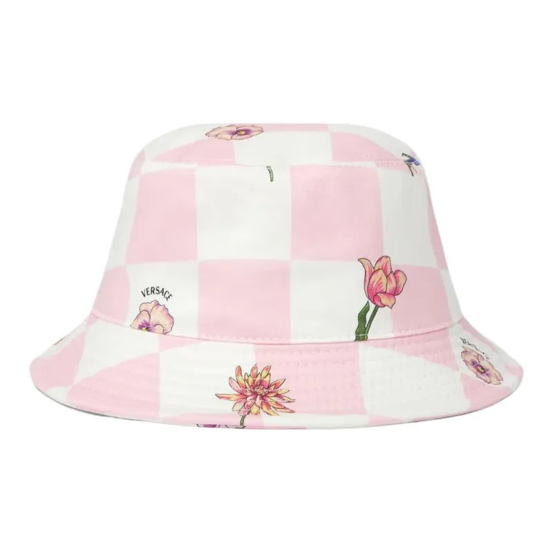 VERSACE Kids Blossoms Check Bucket Hat-0