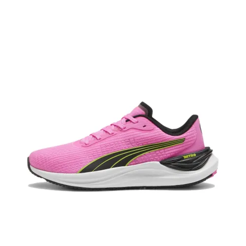 PUMA Electrify Nitro 3 Non-slip Lightweight Low-Top Running Shoes Women's Pink Black Yellow