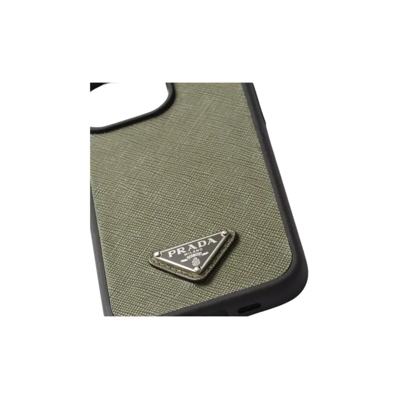 PRADA Saffiano Leather IPhone 15 Pro Max Case And Bag Accessory Men's Green-2