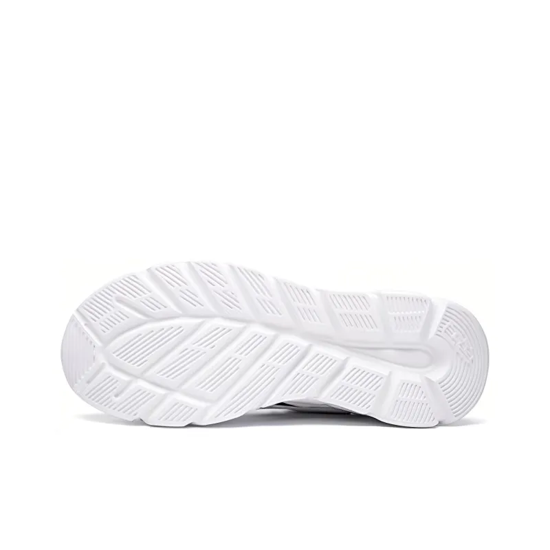 Erke Cushioning Anti Slip And Wear Resistant Low Top Casual Running Shoes Men's True White-3