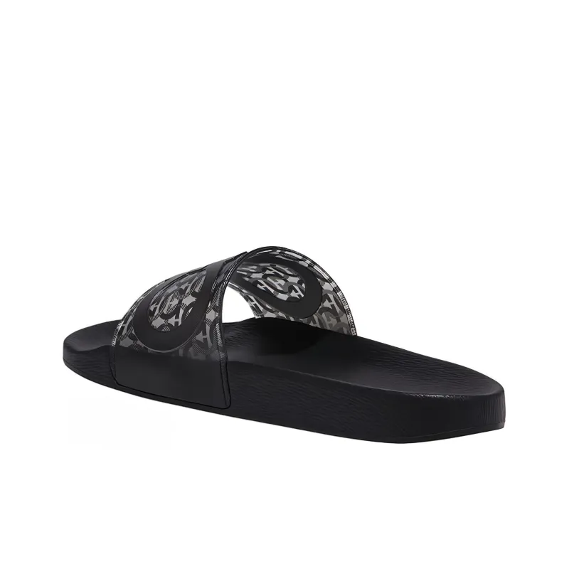 FERRAGAMO GANCINI Rubber Sole Slip Resistant Slide Slippers Men's Black-4