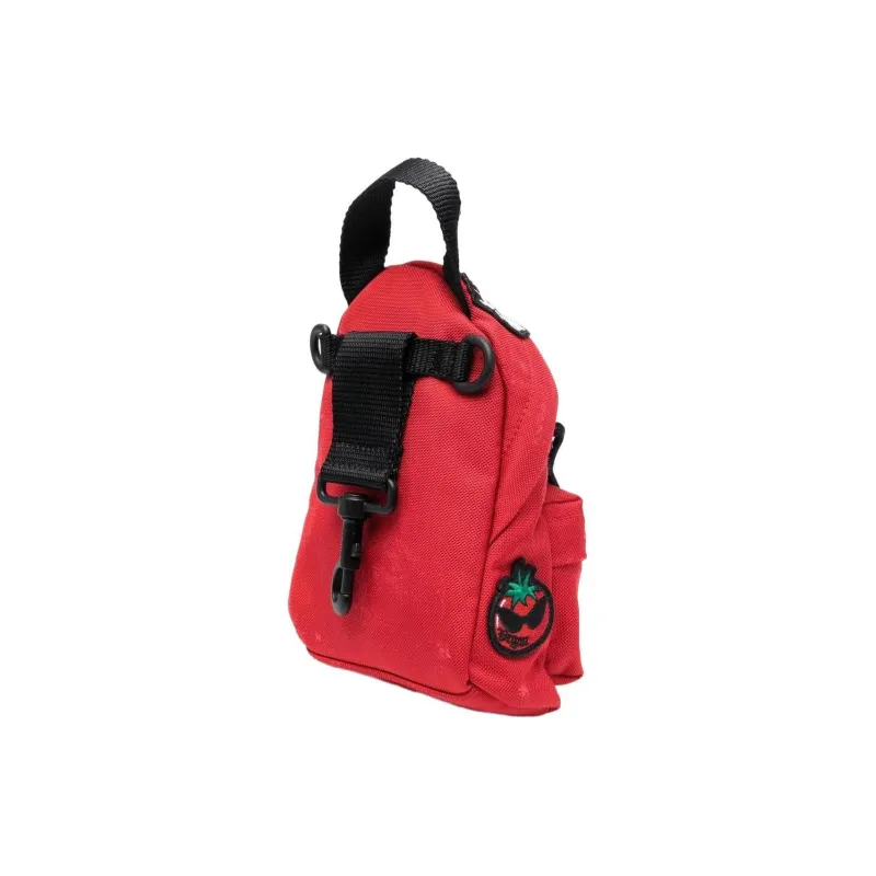 Balenciaga Polyester Backpack Regular Men's Red & Black-1