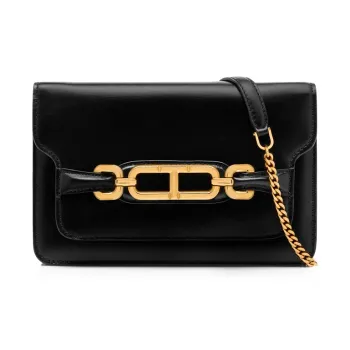 TF Leather Portable Crossbody Bag Shoulder Bag Women's Black