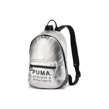 PUMA Artificial Leather Backpack Regular Unisex Silver
