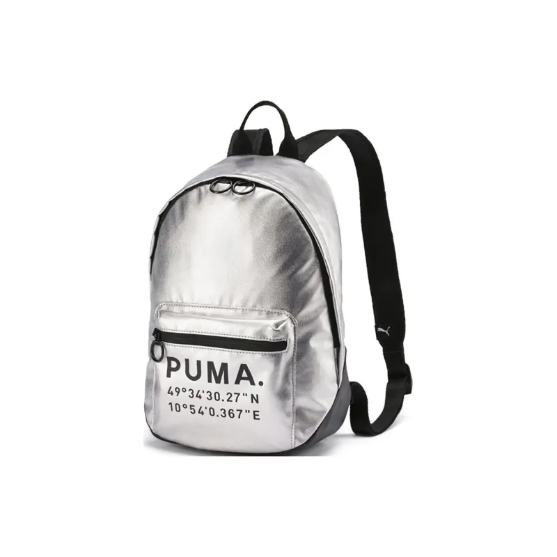 PUMA Artificial Leather Backpack Regular Unisex Silver-0