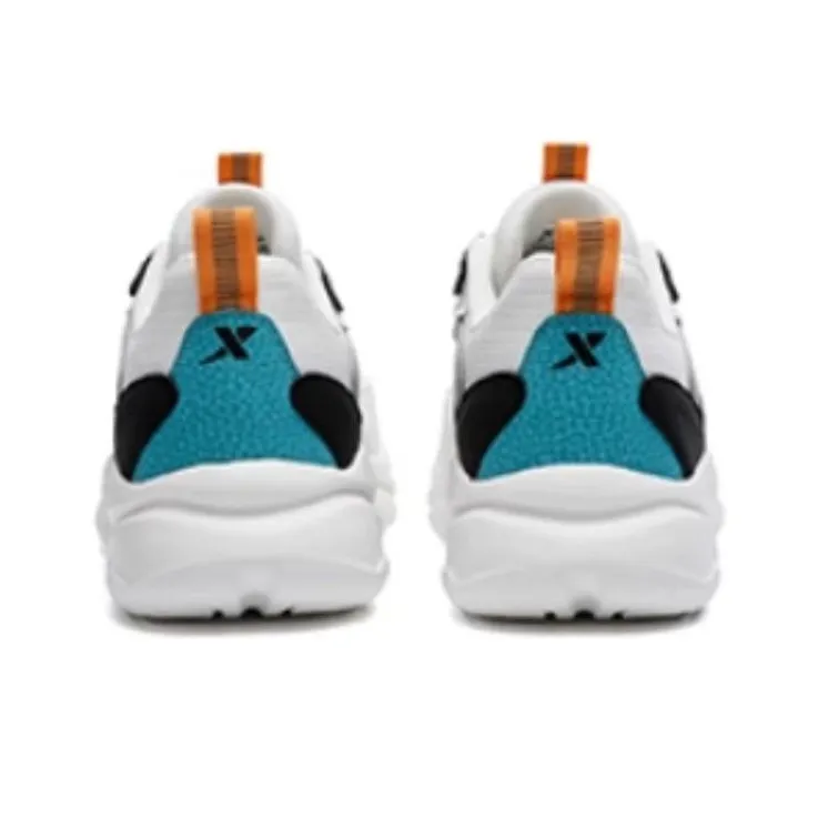 XTEP Lightning Cushioning Anti Slip And Wear Resistant Low Top Chunky Sneakers Men's Gray White Blue-3