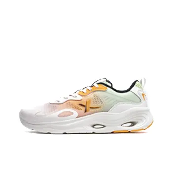 XTEP Dust Anti Slip And Wear Resistant Breathable Low Top Running Shoes Men's White Yellow Green