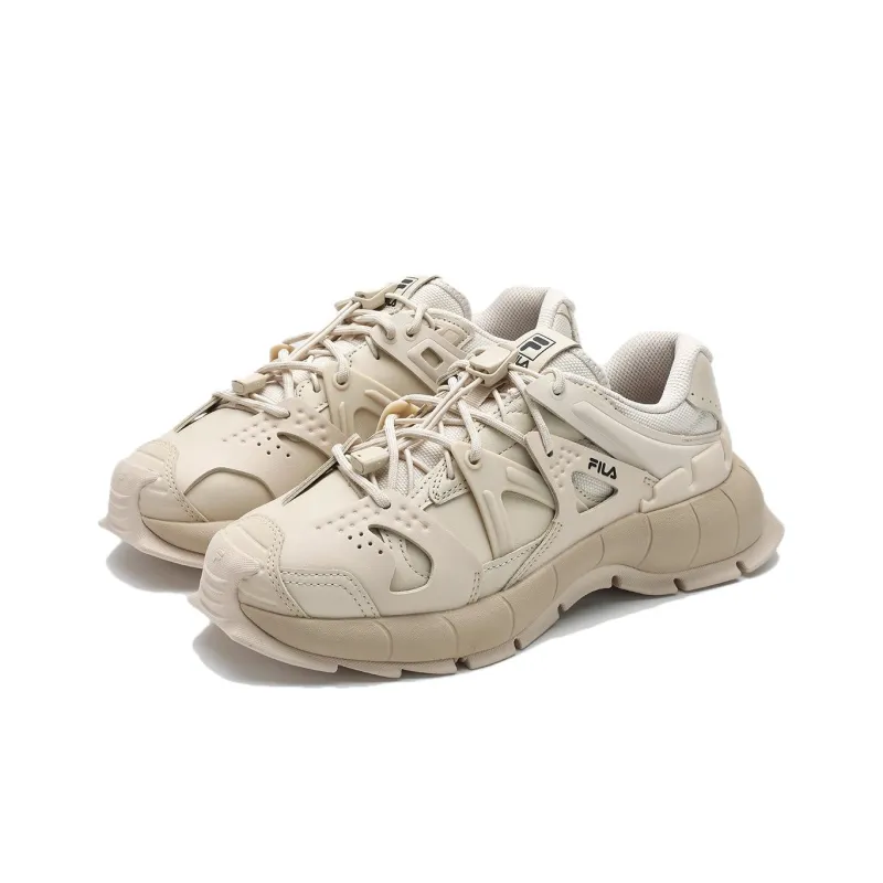 FILA INSETTO Wear Resistant Low Top Chunky Sneakers Women's Beige-2
