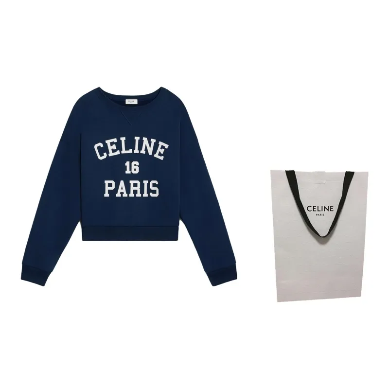 CELINE Paris 16 Sweatshirt 'Navy/Off White'-2
