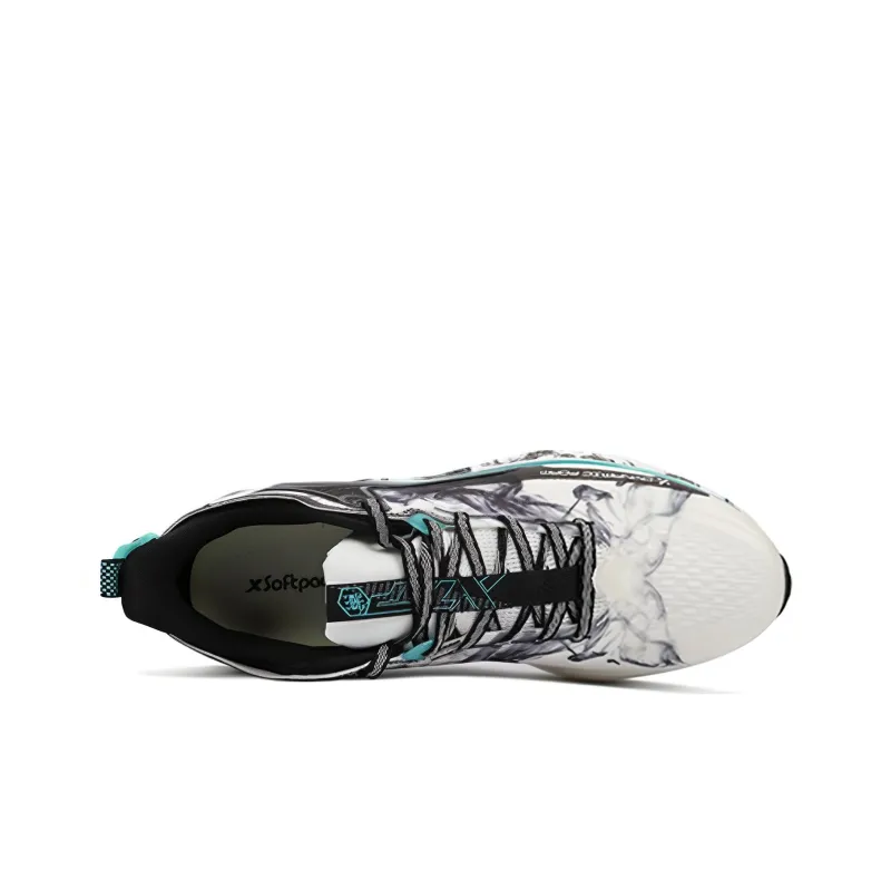 XTEP Cushioning Anti Slip And Wear Resistant Low Top Running Shoes Men's White Black-2