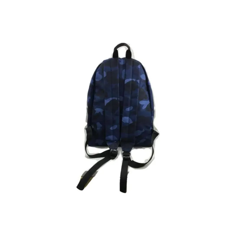 A BATHING APE Bape Polyester Backpack Unisex Blue-3