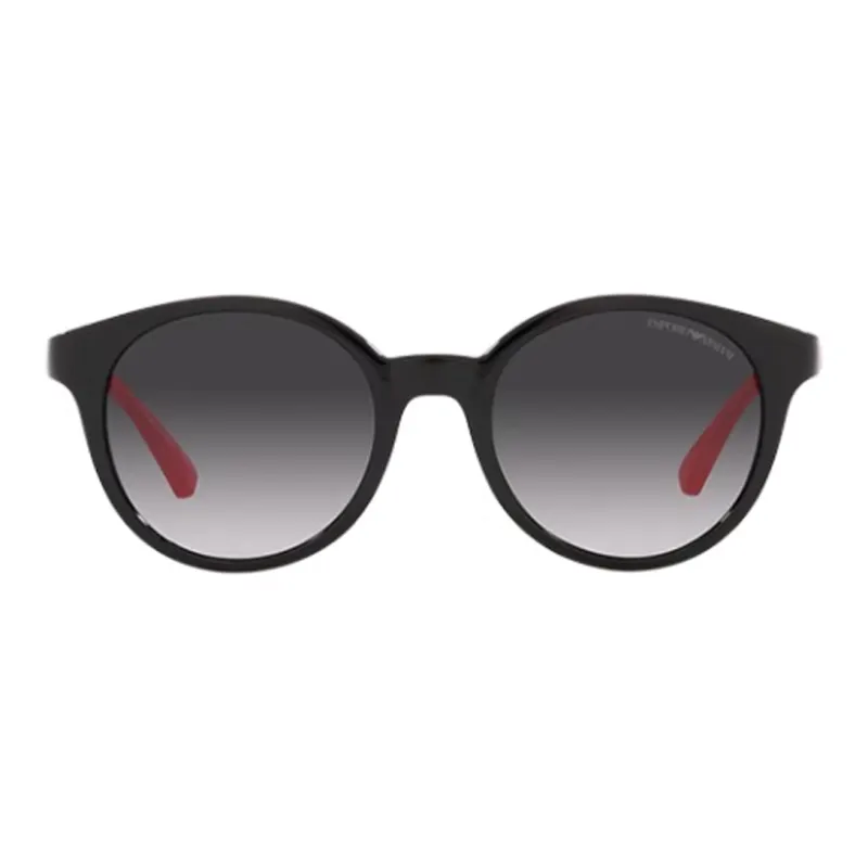 EMPORIO ARMANI Plate Frame Round Sunglasses Kids' Black-1