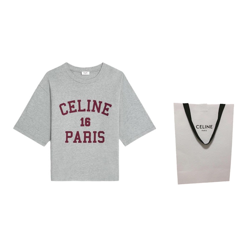 CELINE グレー Tシャツ サイズS CELINE T-Shirts Women's Gray - POIZON