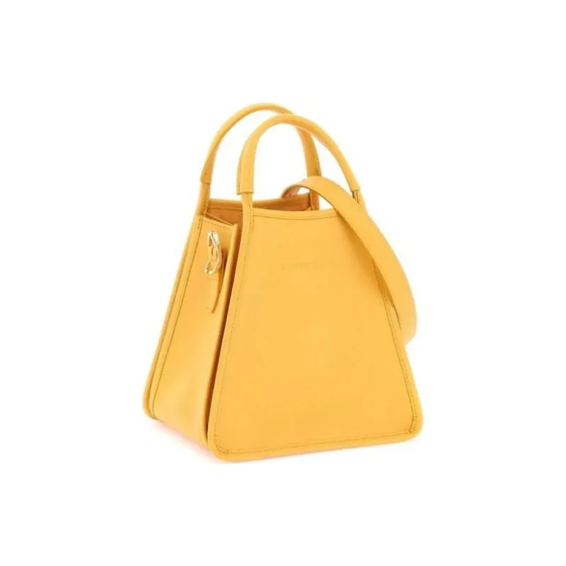 LONGCHAMP Le Foulonné Cow Leather Shoulder Bag, Crossbody Bag, Handbag Trumpets Women's Apricot-1
